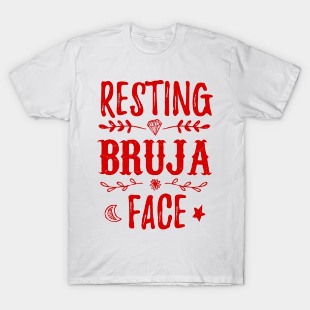 Resting Bruja Face - clean design T-Shirt by verde